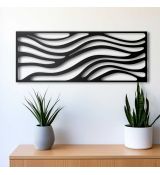 Vlny abstraktný drevený obraz na šírku