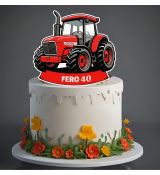Traktor zápich na tortu s menom priemer 18cm   zápich